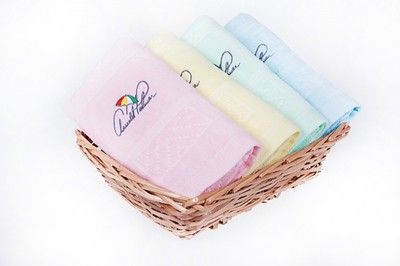 {MIT-TOWEL}雨傘絨面繡花毛巾(剪毛處理柔軟舒適)