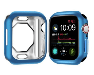 Apple Watch4/5/6 八邊形鏤空 電鍍TPU 套 保護殼 軟套