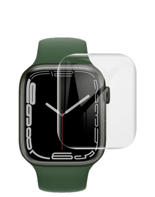 Apple Watch 7//8/ 9/10 智慧手錶螢幕保護貼 曲面保護軟膜 電鍍UV 固化軟膜