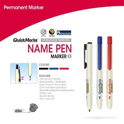 [韓國morris速乾筆] name pen 簽字筆 咔搭筆 奇異筆 喀擦筆 麥克筆