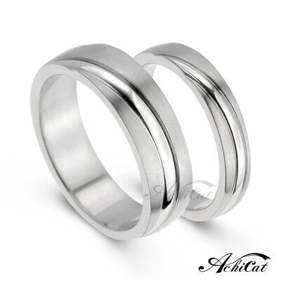 AchiCat 情侶戒指 白鋼戒指 幸福極光 素面戒指 對戒 單個價格 A113