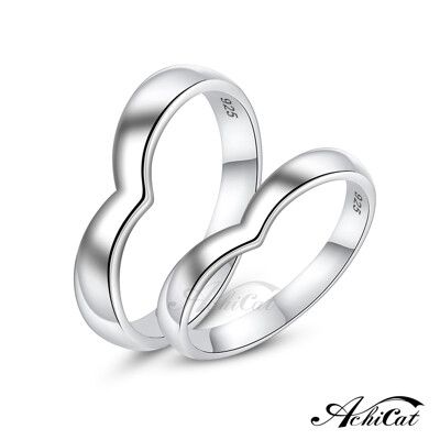 AchiCat 情侶戒指 925純銀戒指 沉醉在你愛裡 情人對戒 尾戒 單個價格 AS9002