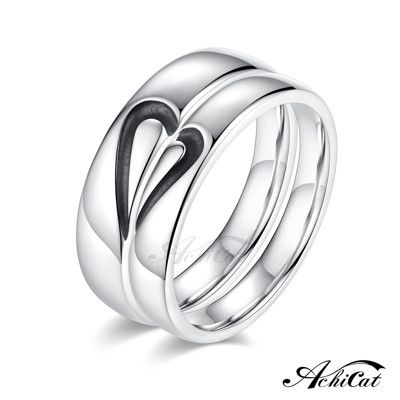 AchiCat 情侶戒指 925純銀戒指 拼湊愛情 愛心戒指 單個價格 情人節禮物 AS8028