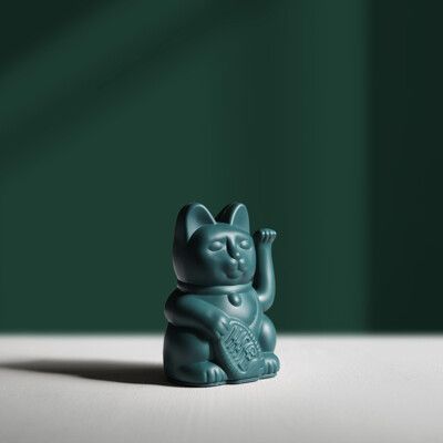 DONKEY LUCKY CAT 招財貓_mini_深綠色