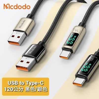 【3AbestBuy】Mcdodo 麥多多USB to Type-C螢幕顯示充電線傳輸線閃充線編織線