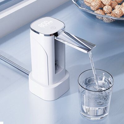 【極致】桶裝水抽水器 摺疊抽水器 桌上型抽水機 電動抽水器 智能抽水器(摺疊2用_YX-05)