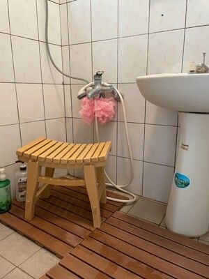 [時代木防水家居] 時代木弧形浴室椅 . 淋浴椅凳, 溫泉泡湯椅凳,居家椅凳(小)