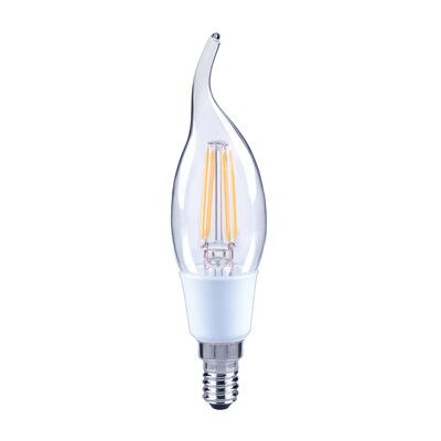 【LUXTEK】LED 拉尾蠟燭型燈泡 4.5W E14 節能 黃光 可調光（CL35）
