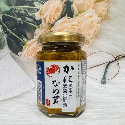 ☆潼漾小舖☆ 日本 MOHEJI 蟹醬金針菇 140g 蟹醬金茸 直接食用、配飯、配義大利麵 都好吃