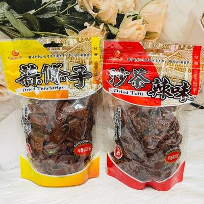 ☆潼漾小舖☆ 台灣 巧益 好吃豆乾 沙茶辣味 全素350g/蒜條子280g 非基因改造