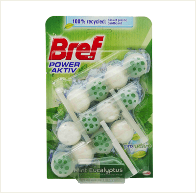 ☆潼漾小舖☆ BREF 馬桶強力清潔芳香球 (3排入) 薄荷尤加利