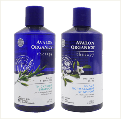 ☆潼漾小舖☆ AVALON 茶樹薄荷頭皮調理洗髮精/湛藍B群健髮精油  414ml