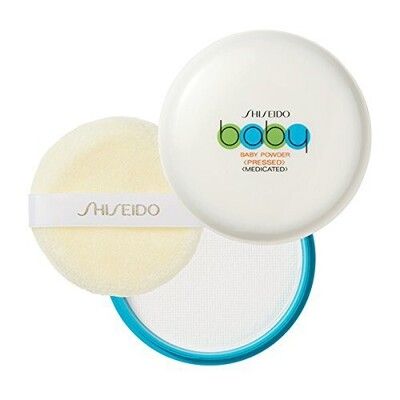 ☆潼漾小舖☆日本製 資生堂 SHISEIDO 攜帶式 固體寶寶爽身粉餅/痱子粉餅 50g