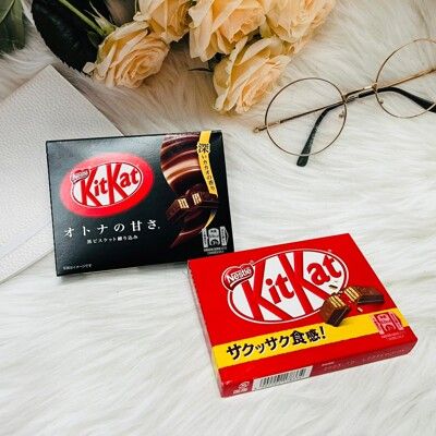 ☆潼漾小舖☆ 日本 雀巢 KitKat 迷你威化餅 3本入 可可味/大人的可可味