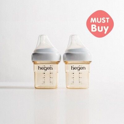 【hegen】  金色奇蹟PPSU多功能方圓型寬口奶瓶 150ml 雙瓶組