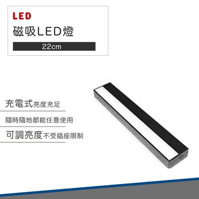 【破盤價】22cm LED 磁吸式 充電 調光 多功能 檯燈 書桌燈 小夜燈 露營燈 工作燈 閱讀燈