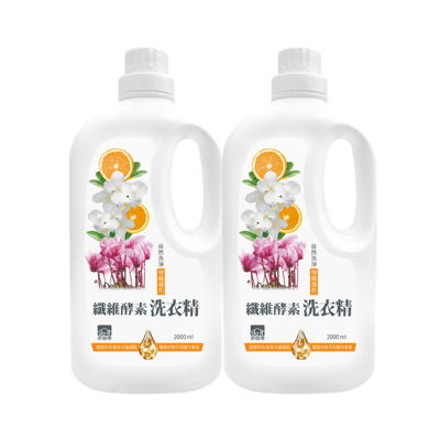 多益得All Clean纖維酵素洗衣精2000ml_2入+全酵清潔劑450ml*1入組合