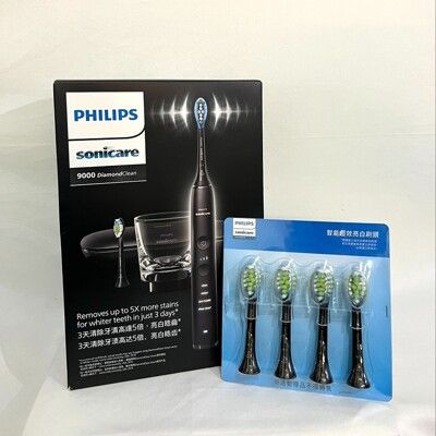 【贈刷頭四入】PHILIPS 飛利浦 Sonicare 煥白閃耀智能音波震動牙刷 HX9912 黑色