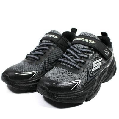 (DY) SKECHERS 男童鞋 WAVE TRONIC 魔鬼氈 休閒運動鞋403885LCCBK