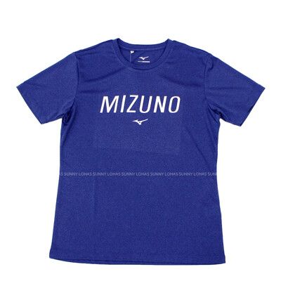 (B4) MIZUNO 美津濃 男 運動上衣 短袖T恤 合身版型 32TA001116 藍