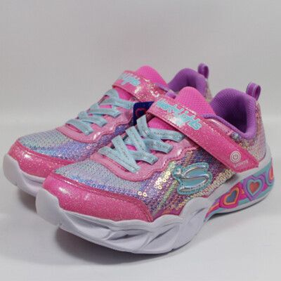 (D8) SKECHERS 女童鞋 SWEETHEART LIGHTS 燈鞋 302313LPKMT