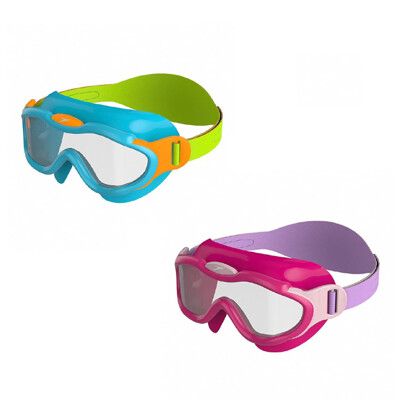 (E4)SPEEDO幼童 運動泳鏡 Biofuse 面罩 蛙鏡 SD808763146 藍綠/粉紫