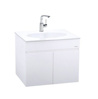 【凱撒衛浴caesar】60公分一體瓷盆浴櫃組含龍頭 LF5024AP/B750C