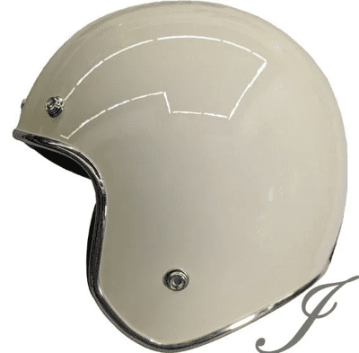 【JAP騎士精品】EVO CA309/310 精裝銀邊復古騎士帽 象牙白 安全帽