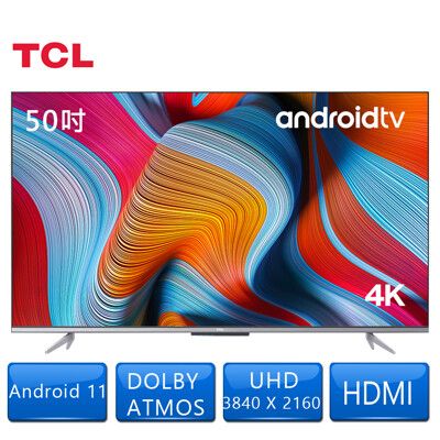 【TCL】50吋4K 智慧連網液晶顯示器50P725