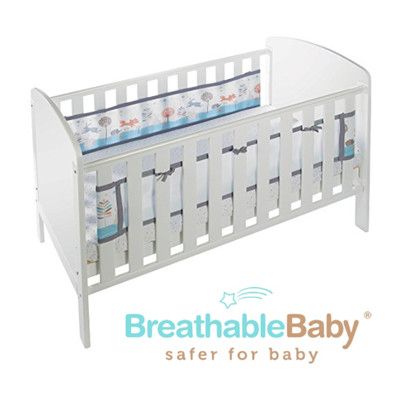 英國 BreathableBaby 透氣嬰兒床圍 兩側型 (19432魔法森林款)