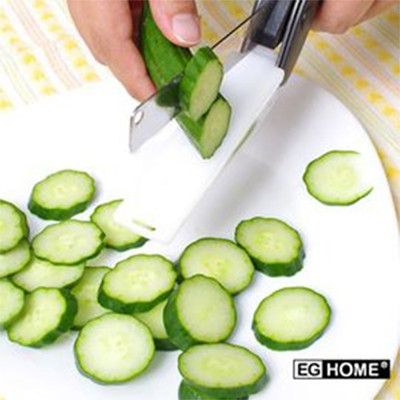 EG Home 2合1蔬果料理砧板剪刀