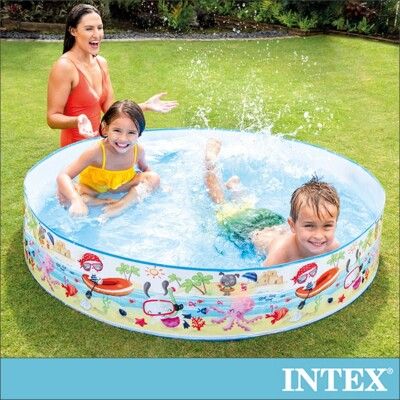 【INTEX】免充氣幼童戲水游泳池 (152*25cm)(56451)