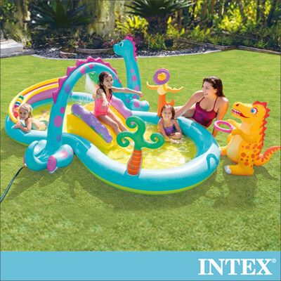 【INTEX】恐龍遊樂園大型戲水池302x229x112x深14cm(57135)