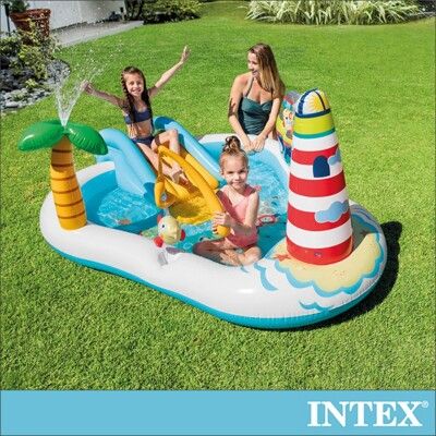 【INTEX】釣魚樂趣大型戲水池218x188x99x深13cm(57162)