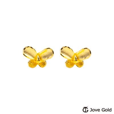 Jove Gold 漾金飾 福氣蝶黃金耳環