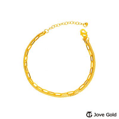 JoveGold漾金飾 關於未來黃金手鍊-雙鍊款