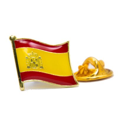 Spain 西班牙 紀念別針 精美 金屬徽章 國旗胸針 金屬胸徽 遊學