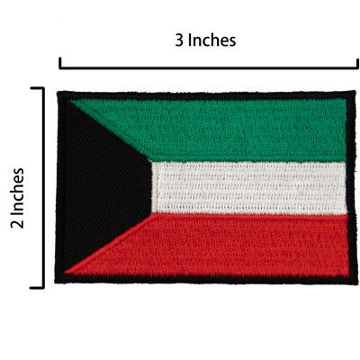 科威特 Kuwait 立體繡貼 熨斗背包貼 電繡肩章 熨斗燙貼 布藝燙貼 Flag Patch貼章