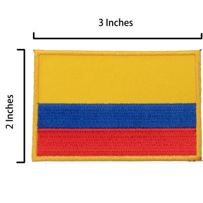 哥倫比亞 Colombia 布藝布標 刺繡背包貼 熨斗背膠補丁 胸章 背膠貼布繡 貼布 背膠貼紙
