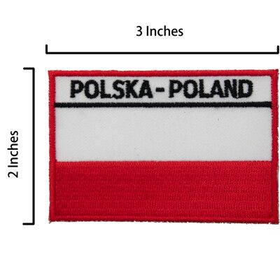 波蘭 Poland Flag Patch袖標 布藝徽章 熱燙貼紙 裝飾 熨斗布章 DIY 刺繡貼章