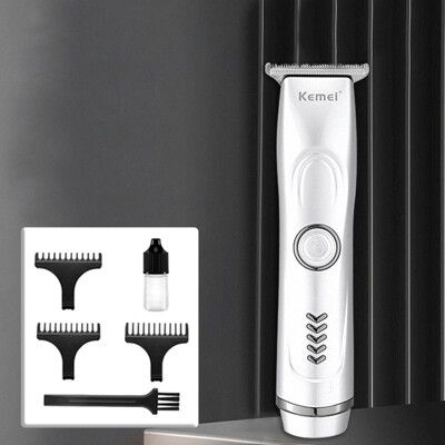 【KEMEI】USB充電式無線雕刻油頭理髮器(理髮剪/剪頭髮/剪髮器/電推剪)(E6011)