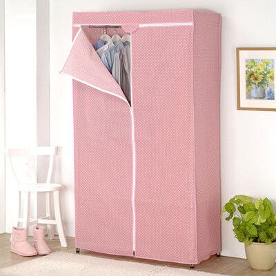 防塵布套120*45*180粉紅點點專用防塵布套 防塵布套衣櫥架