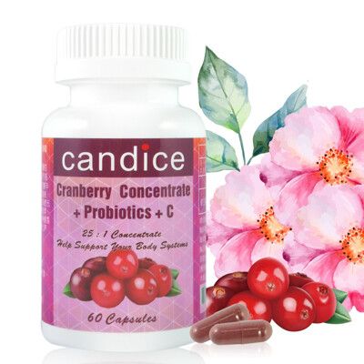 【Candice】康迪斯天然蔓越莓+益生菌膠囊(60顆/瓶)