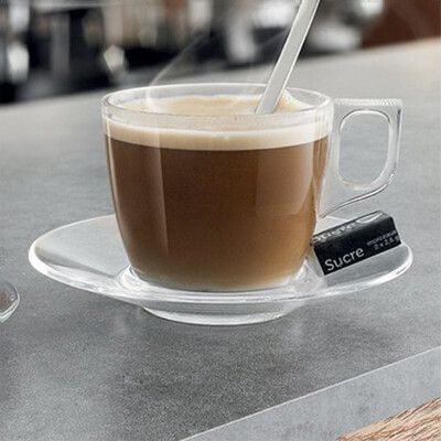 【Arcoroc】法國樂美雅 沃魯托強化咖啡杯 220cc 濃縮杯 玻璃馬克杯 玻璃杯
