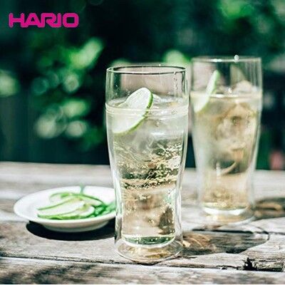 【HARIO】雙層玻璃啤酒杯 380ml 耐熱玻璃雙層杯 雙層玻璃杯 玻璃啤酒杯 酒杯 玻璃杯 雙層
