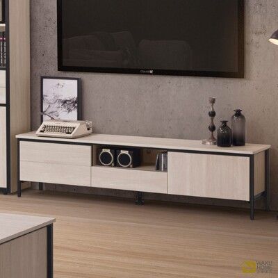 WAKUHOME 瓦酷家具 Will明亮輕工業風6尺電視櫃 A011-V10