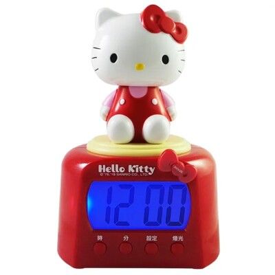 HELLO KITTY搖擺貓頭貪睡語音報時時鐘 JM-6500KT