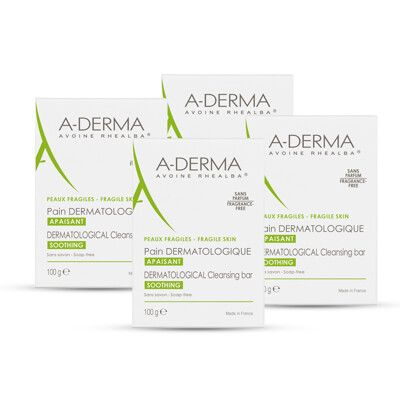 A-DERMA艾芙美 燕麥非皂性潔膚皂100g 買3送1