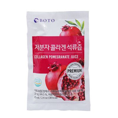 韓國BOTO100%冷萃鮮榨紅石榴汁 紅石榴膠原蛋白飲 桔梗水梨汁 散裝賣場