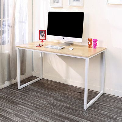 【BuyJM】低甲醛防潑水120公分白色桌腳工作桌/電腦桌/書桌
